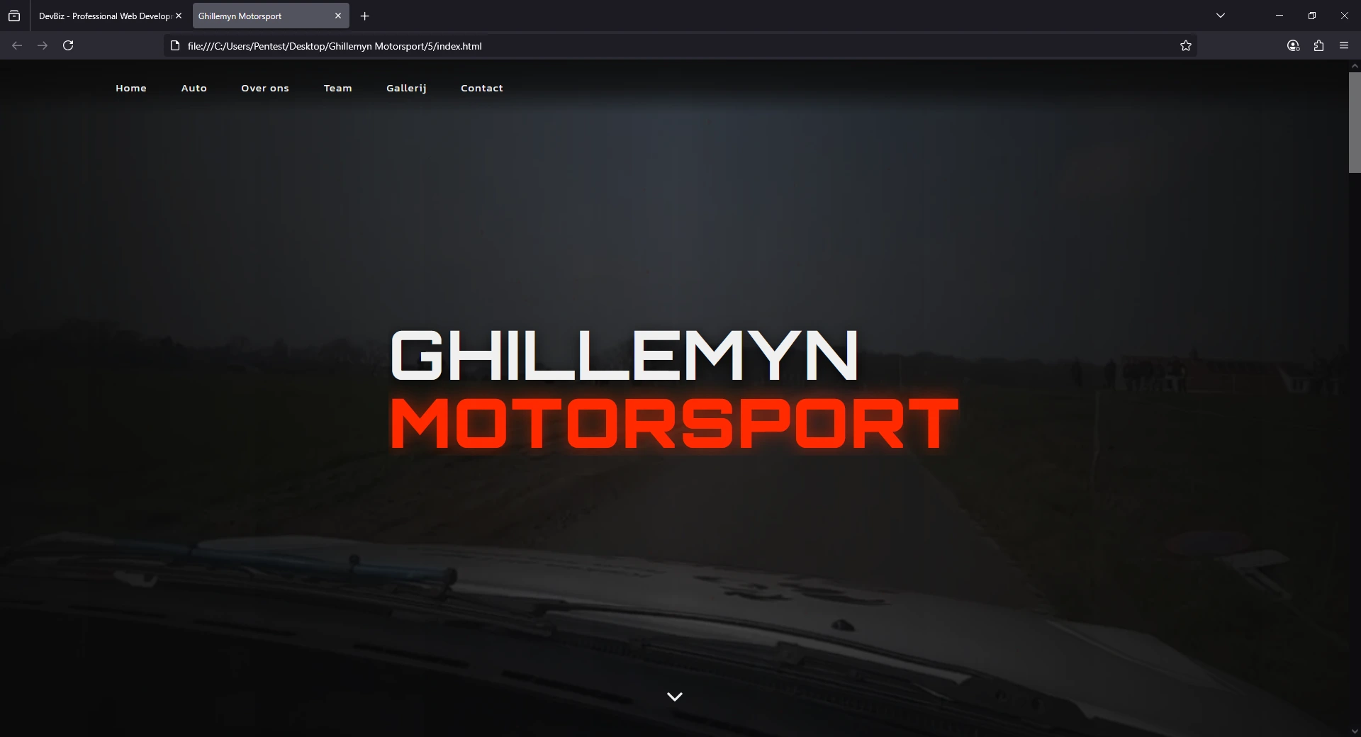 Ghillemyn Motorsport Website